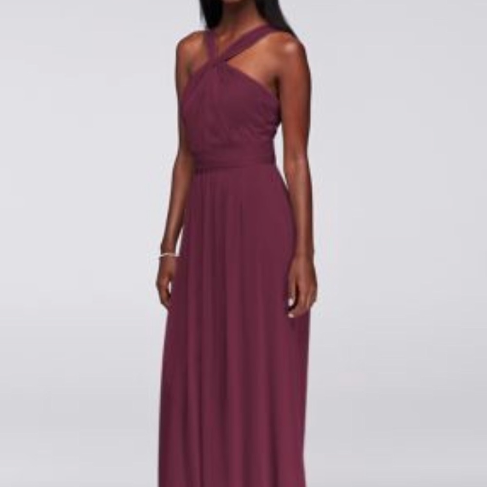 Y-Neck Halter Long Dress